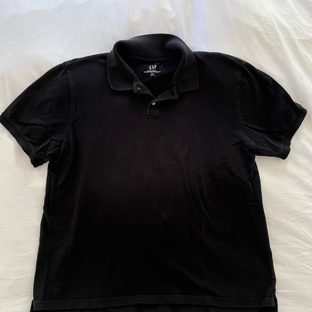 GAP Black Polo Shirt Classic Short Sleeve